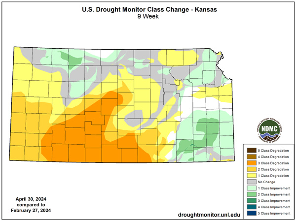 A map of drought in kansasDescription automatically generated