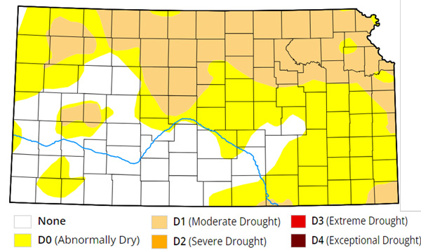 A map of drought conditionsDescription automatically generated