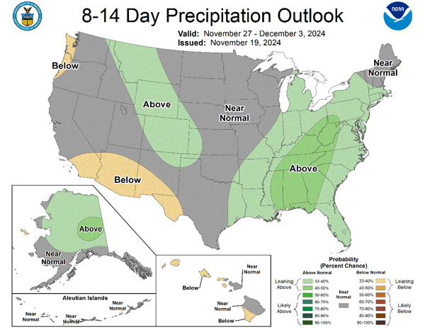 A map of the united states with weather forecastDescription automatically generated