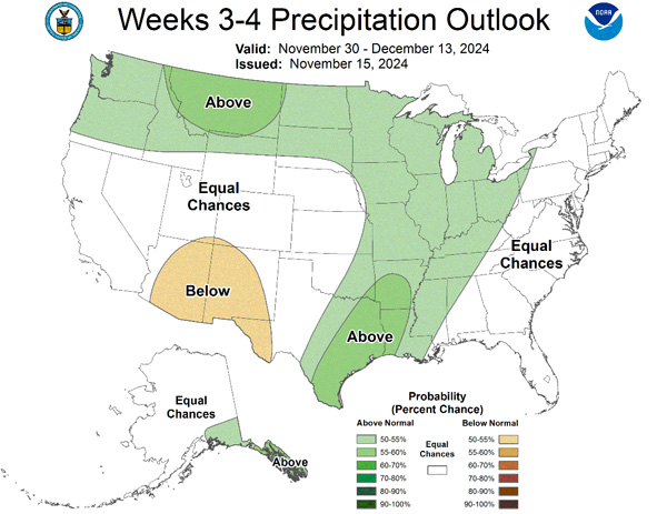 A map of the united states with different weather conditionsDescription automatically generated