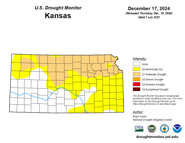 A map of drought monitorDescription automatically generated